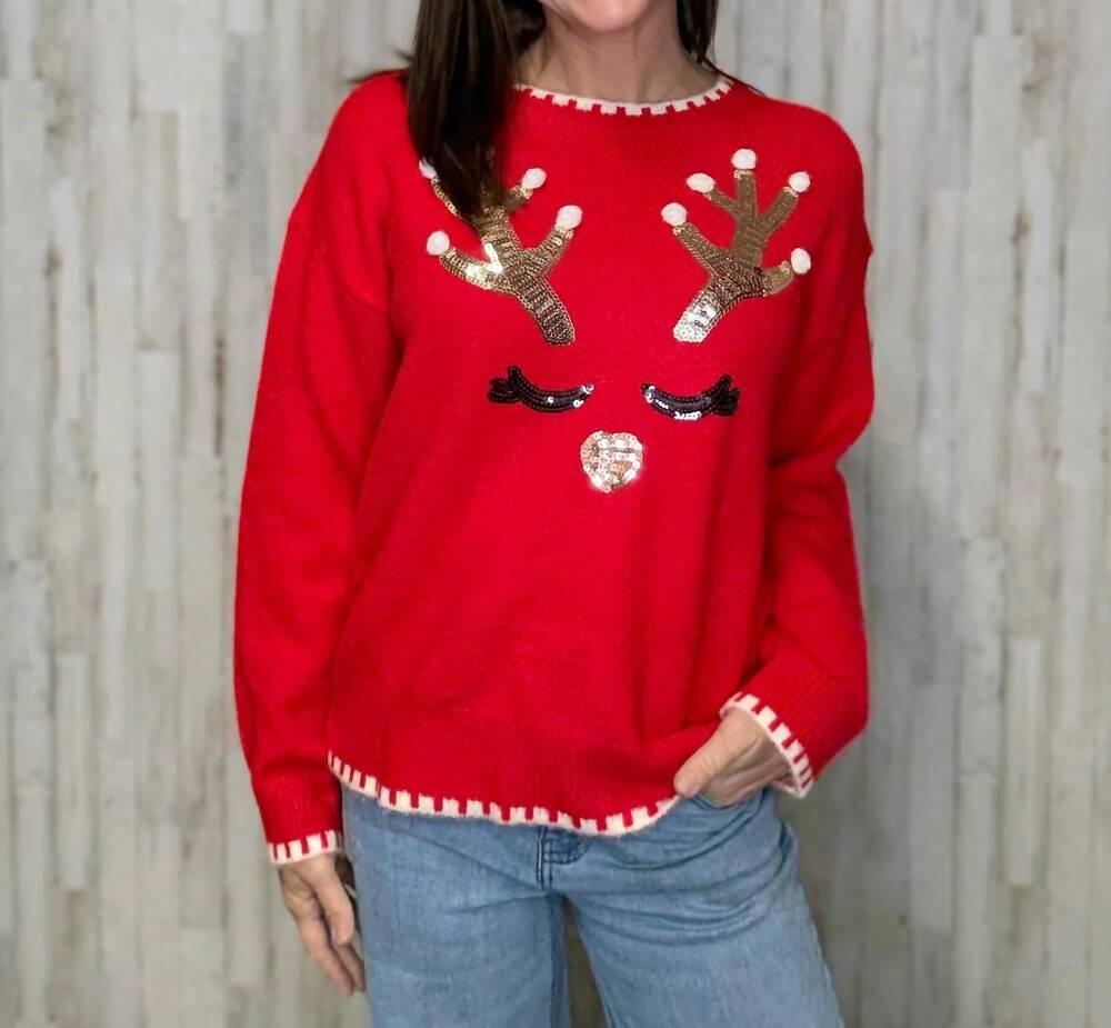 NEW JODIFL rudolf sweater in red